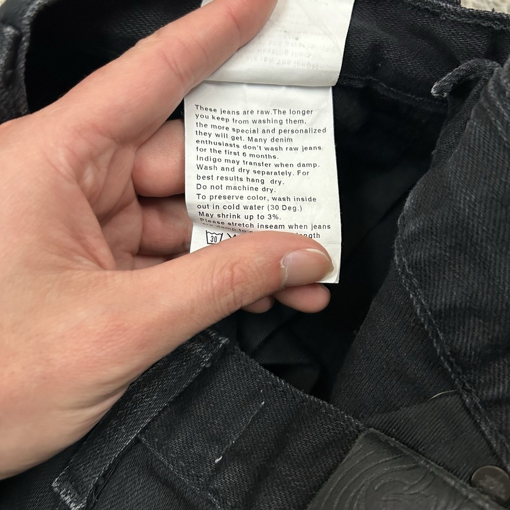 Naked and Famous Super Guy Jeans Mens 31X28 Black Power Stretch Denim - Picture 11 of 12